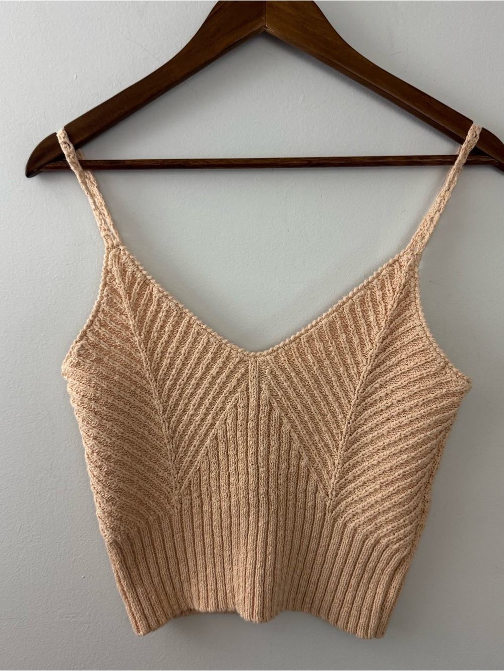 J. Crew Peach Cropped Sweater-Tank Size L